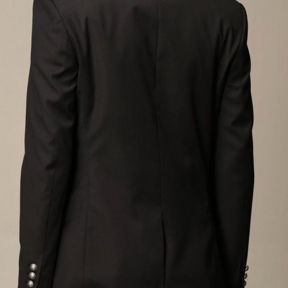 Balmain Black Double Breasted Wool Blazer Size 50 (Mens US size L) - Picture 2 of 5